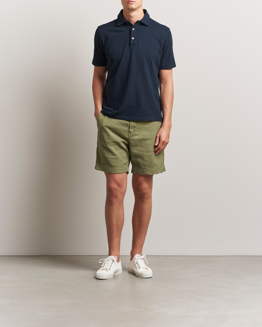 Men | Shorts | Morris | Fenix Linen/Cotton Shorts Olive
