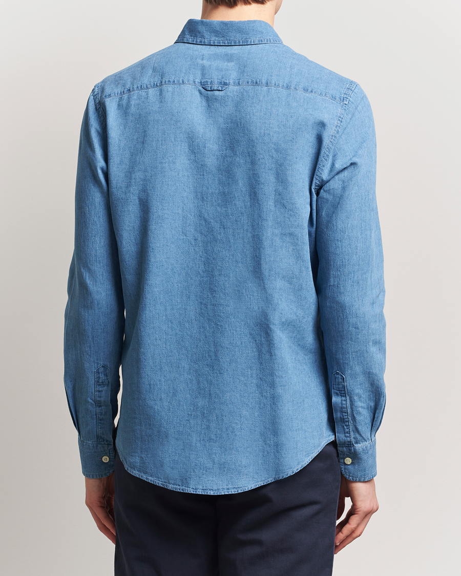 Men | Shirts | Morris | Linen Indigo Shirt Dark Blue