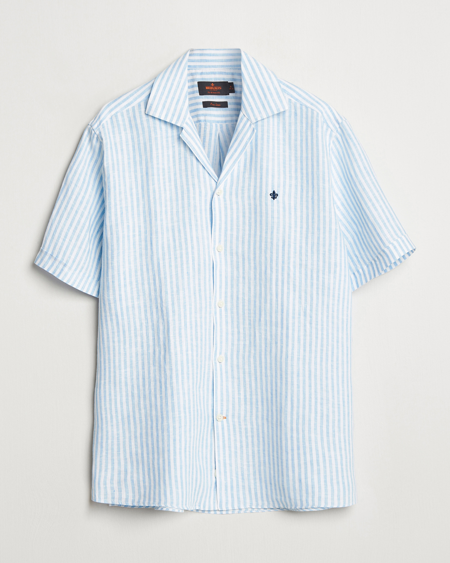 Men | Shirts | Morris | Resort Linen Shirt Blue