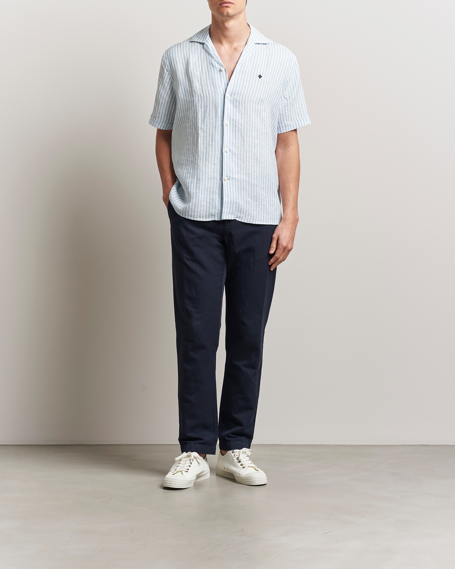 Men | Shirts | Morris | Resort Linen Shirt Blue