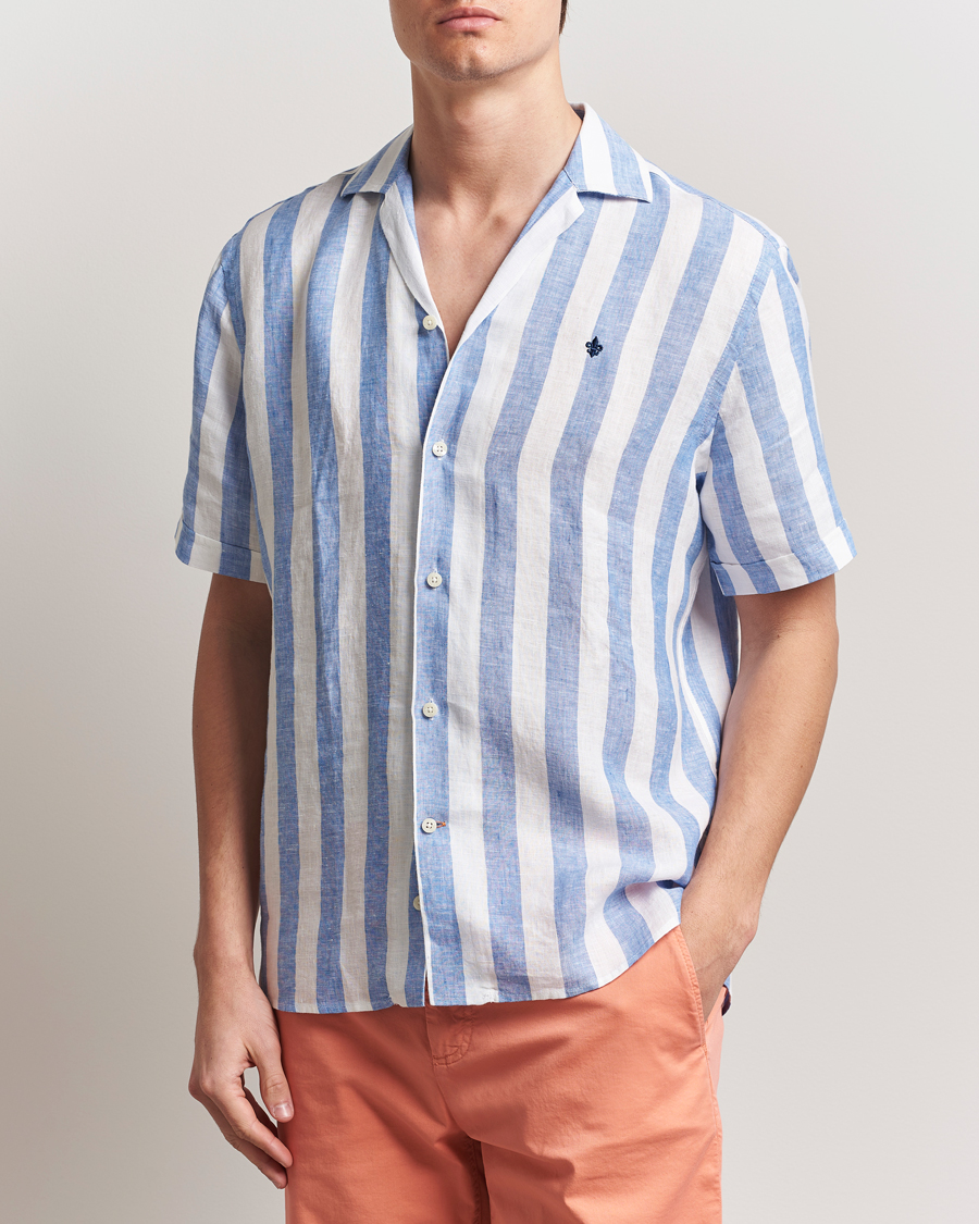 Men | Shirts | Morris | Resort Linen Shirt Blue