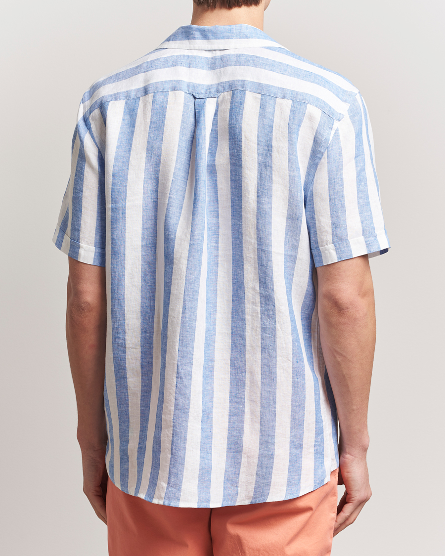 Men | Shirts | Morris | Resort Linen Shirt Blue