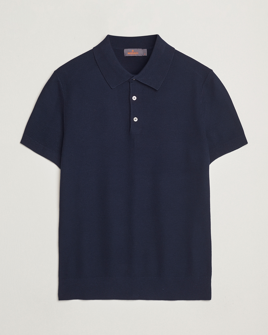 Men | Polo Shirts | Morris | Walter Knitted Polo Navy