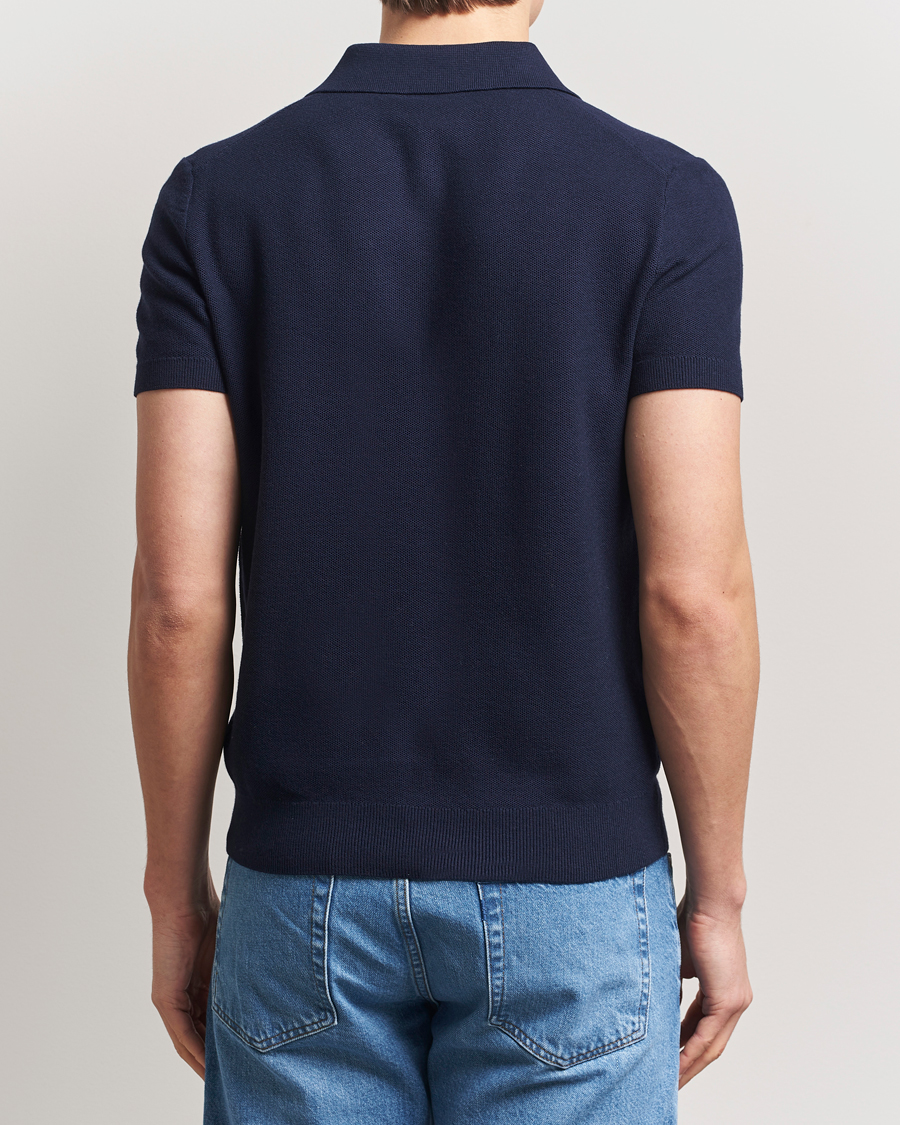Men | Polo Shirts | Morris | Walter Knitted Polo Navy