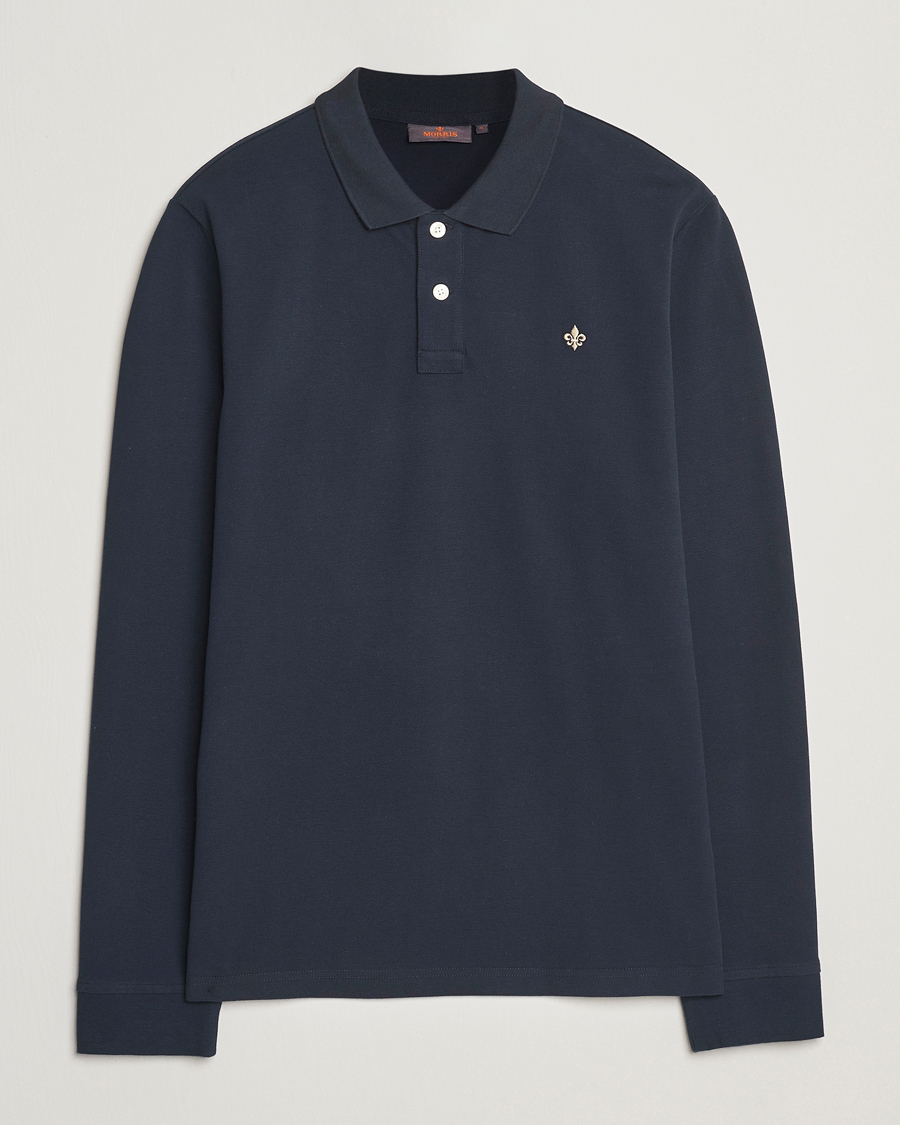 Men | Sweaters & Knitwear | Morris | Camden Long Sleeve Pique Dark Blue