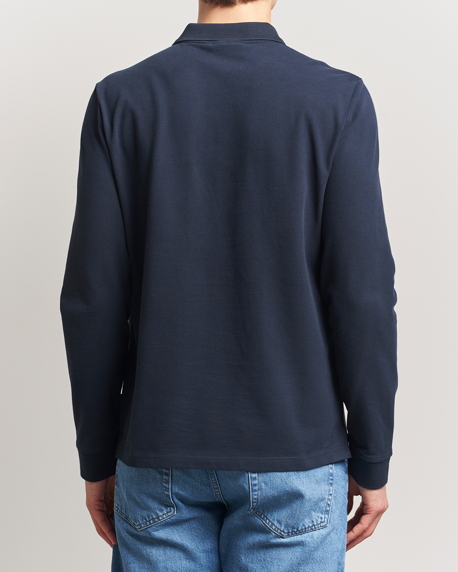 Men | Sweaters & Knitwear | Morris | Camden Long Sleeve Pique Dark Blue