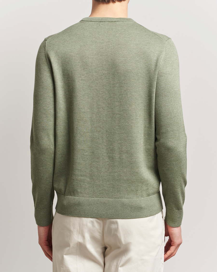 Men | Sweaters & Knitwear | Morris | Riley Cotton O-Neck Olive