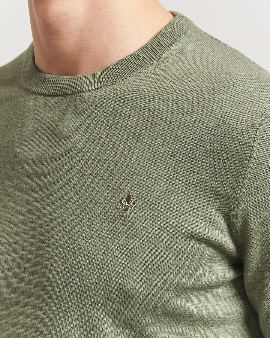 Men | Sweaters & Knitwear | Morris | Riley Cotton O-Neck Olive