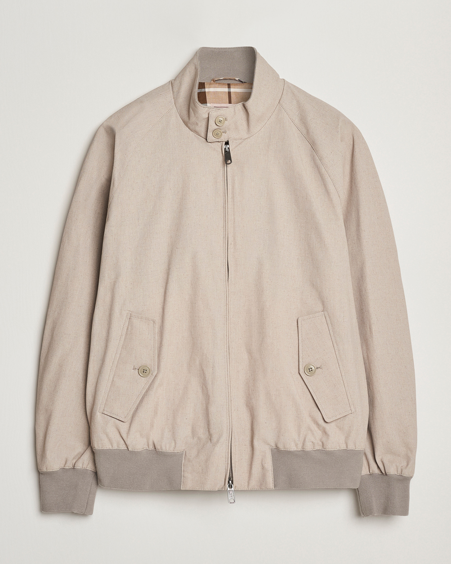 Baracuta Tent Cloth Coated Cotton/Linen G9 Jacket Beige at