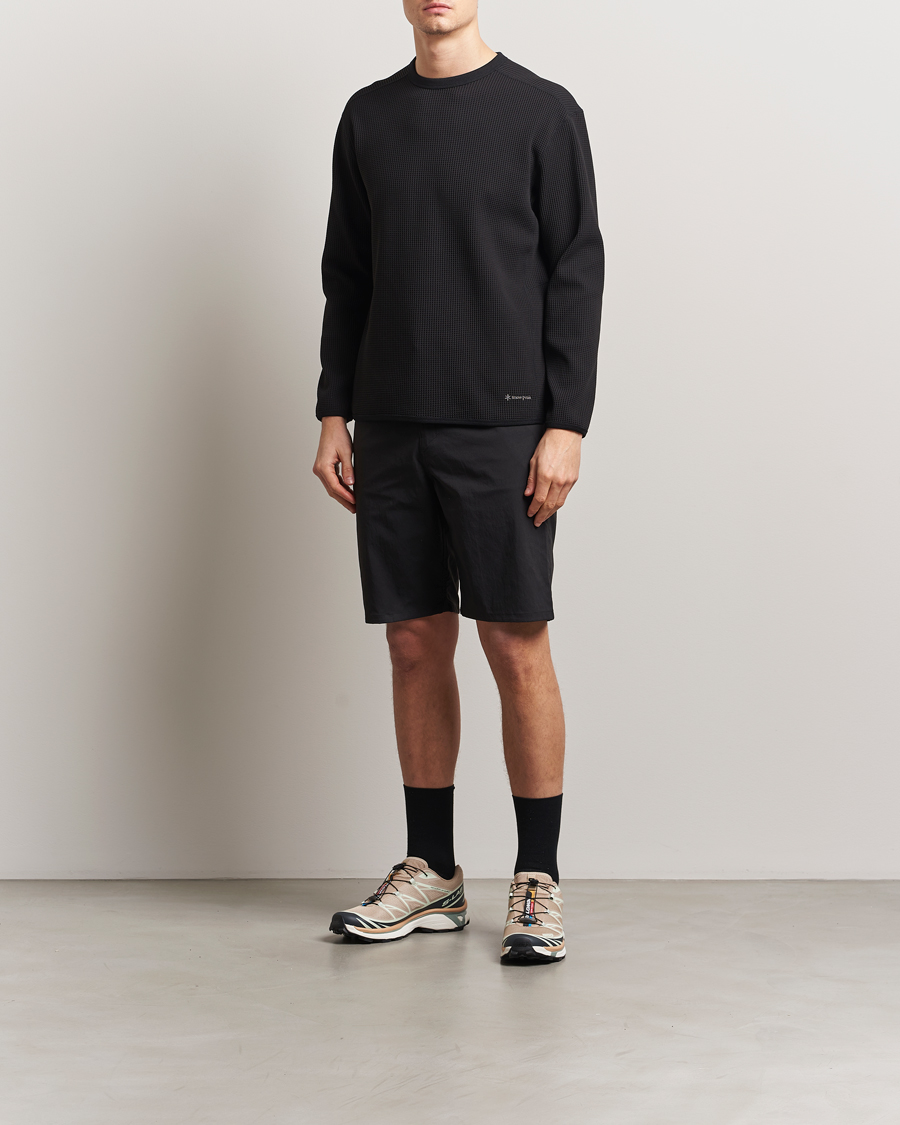 Men | T-Shirts | Snow Peak | Dry Waffle Long Sleeve T-Shirt Black