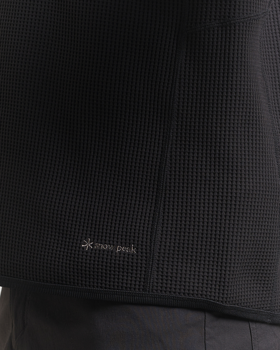 Men | T-Shirts | Snow Peak | Dry Waffle Long Sleeve T-Shirt Black