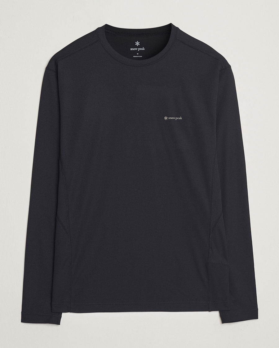 Men | T-Shirts | Snow Peak | Power Dry Long Sleeve T-Shirt Black