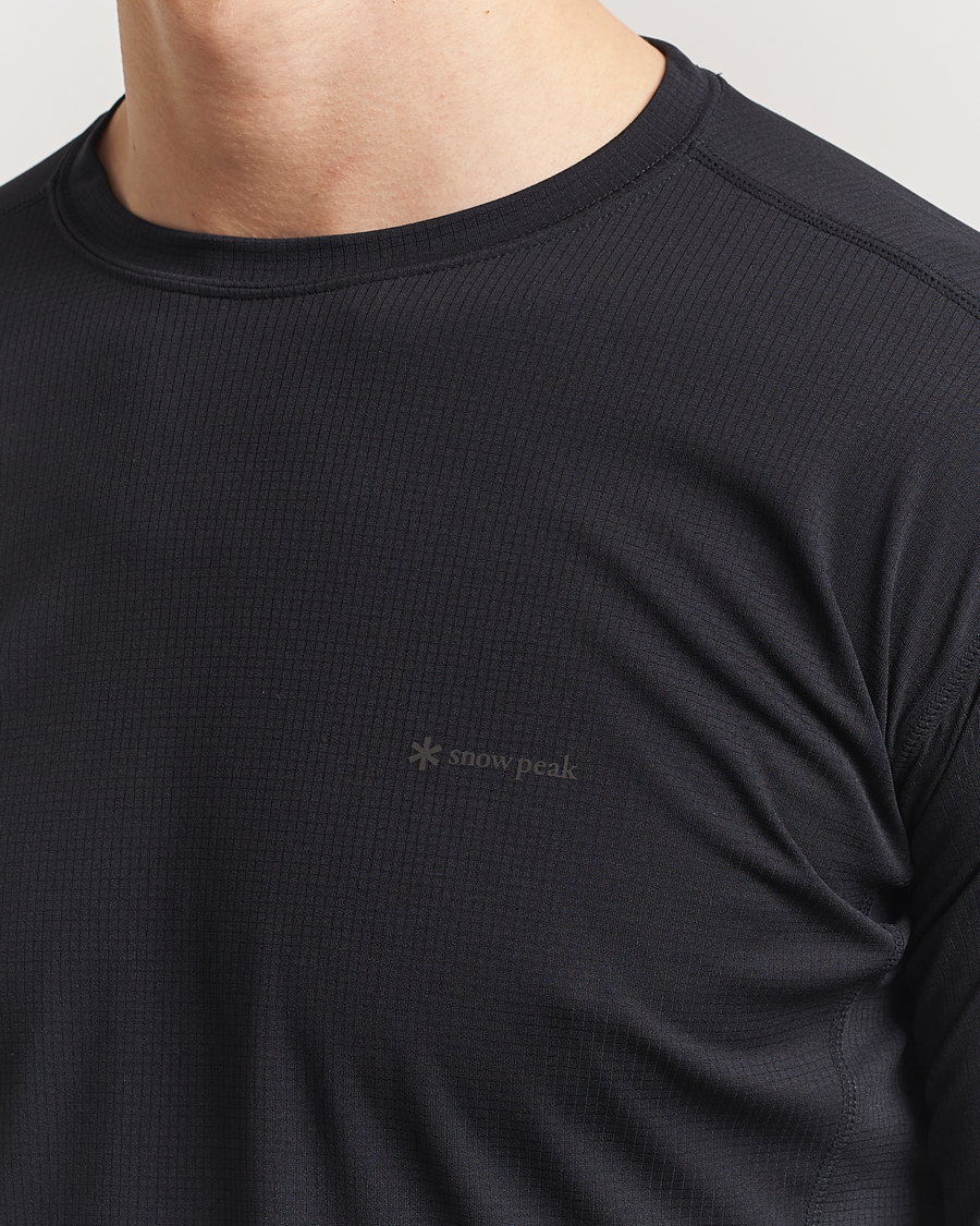Men | T-Shirts | Snow Peak | Power Dry Long Sleeve T-Shirt Black