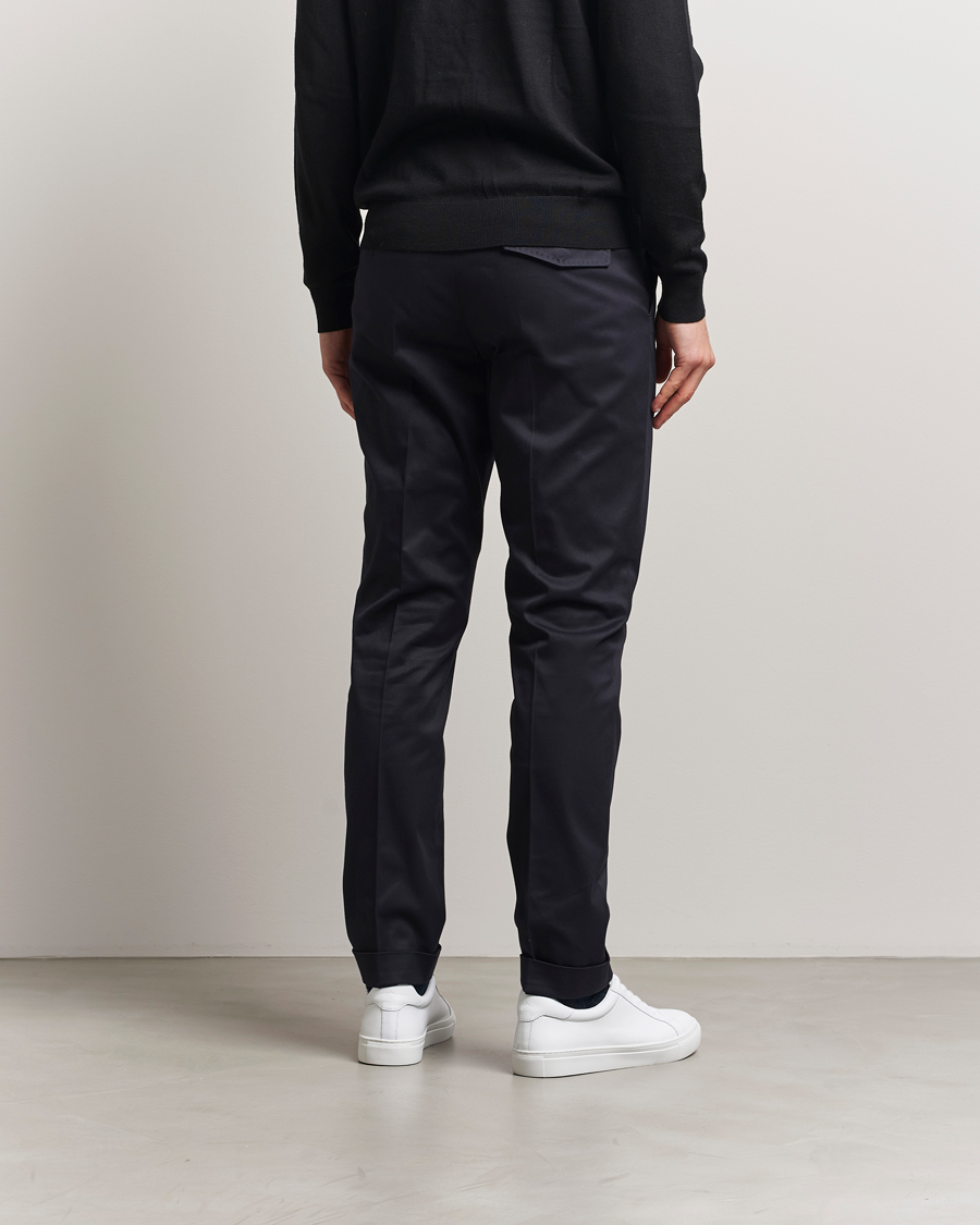 Men | Trousers | Tiger of Sweden | Tenuta Pleated Cotton Trousers Light Ink