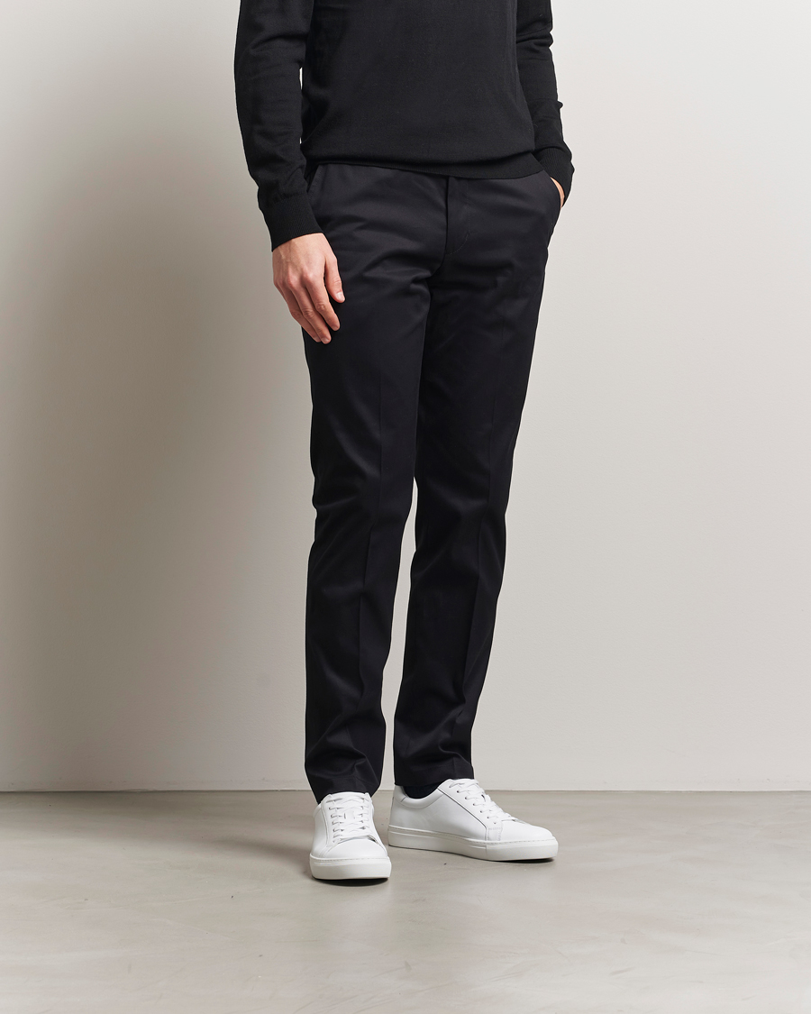 Men | Trousers | Tiger of Sweden | Tenuta Cotton Chinos Black
