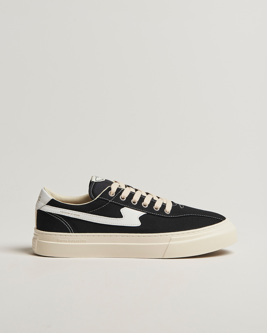 Men | Sneakers | Stepney Workers Club | Dellow S-Strike Cupsole Canvas Sneaker Black/White