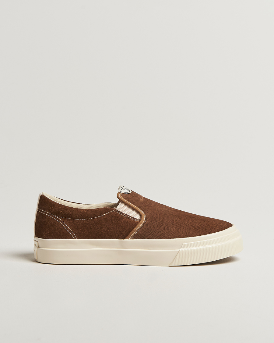 Men | Stepney Workers Club Lister Suede Slip-On Sneaker Brown | Stepney Workers Club | Lister Suede Slip-On Sneaker Brown