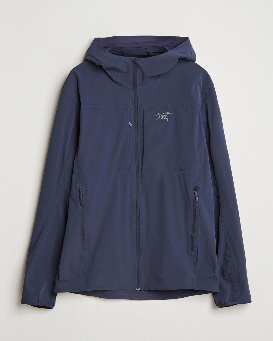 Men | Coats & Jackets | Arc'teryx | Gamma Lightweight Softshell Hooded Jacket Black Sapphire