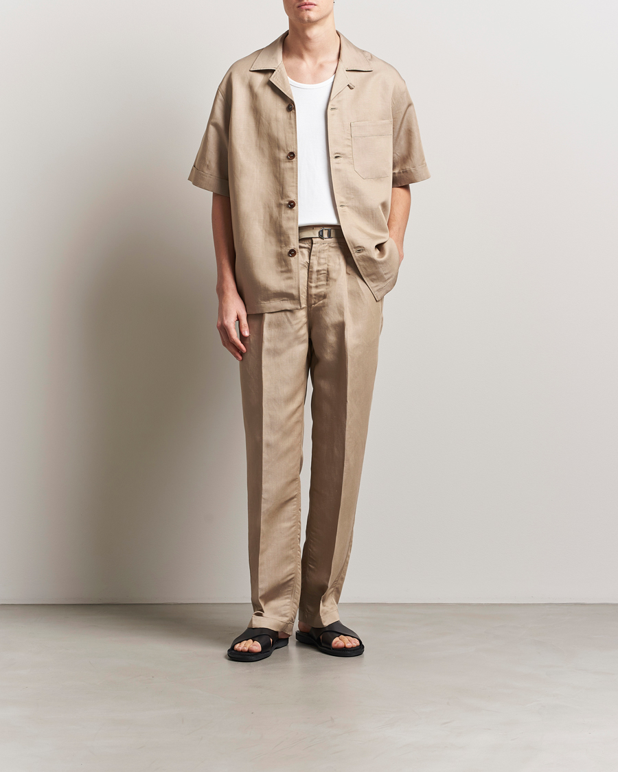 Men | Shirts | CDLP | Camp Collar Shirt Hazel Beige