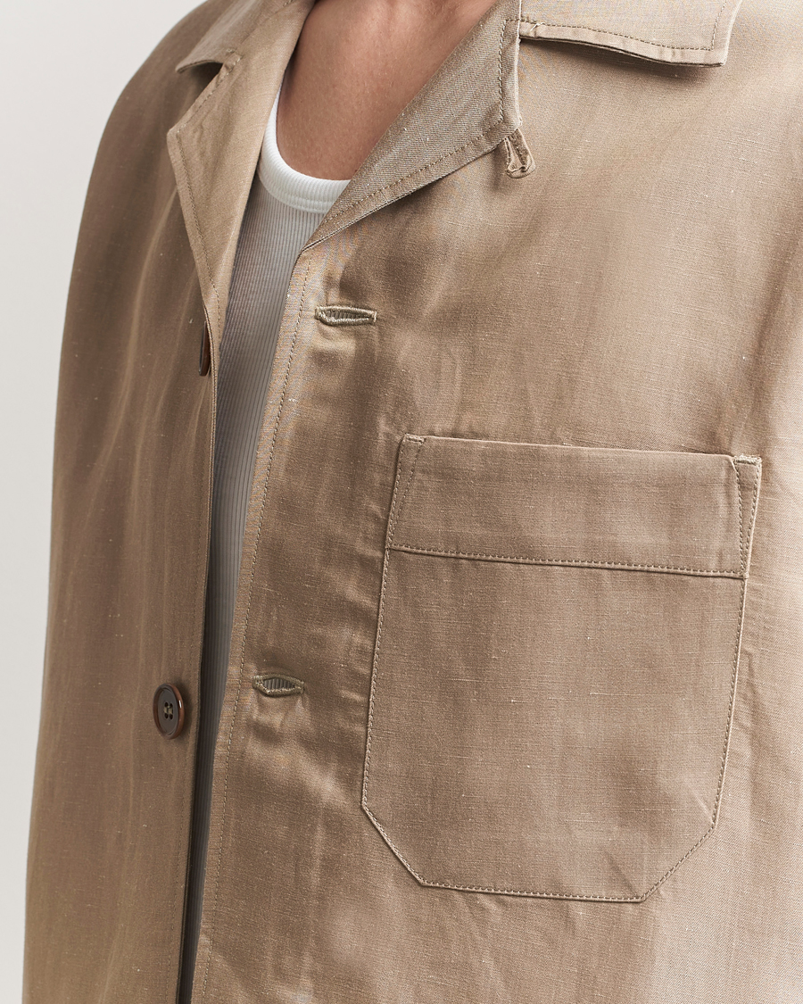 Men | Shirts | CDLP | Camp Collar Shirt Hazel Beige