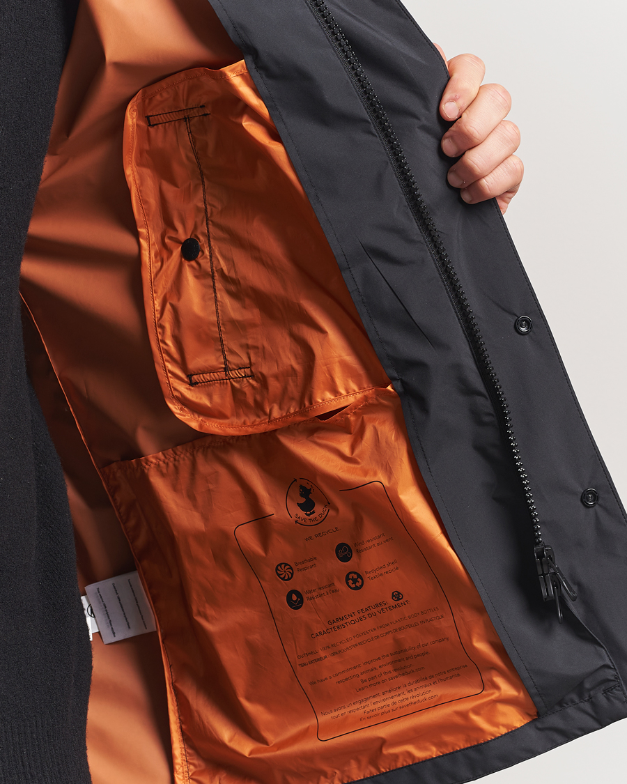 Men | Coats & Jackets | Save The Duck | Ghibli Wind/Water Resistant Hooded Jacket Black
