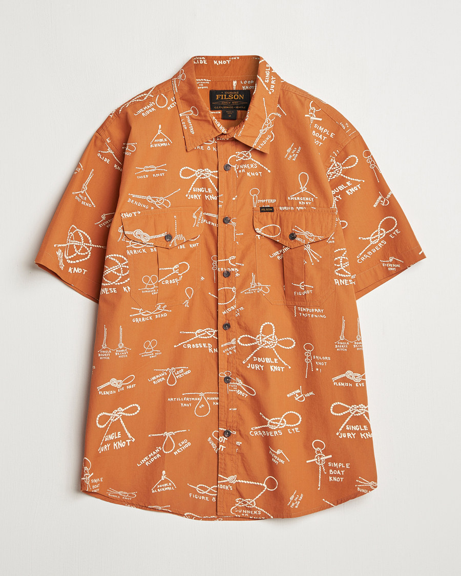 Men | Shirts | Filson | Washed Short Sleeve Shirt Bourbon