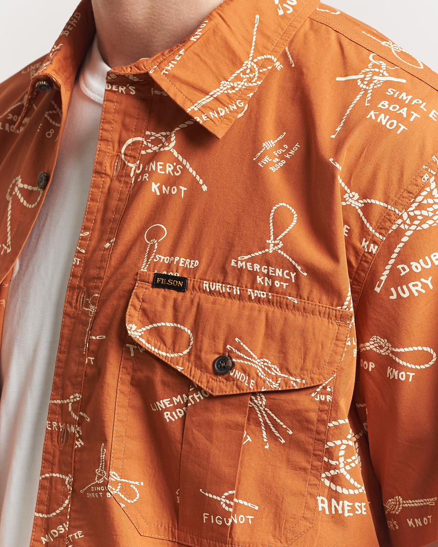 Men | Shirts | Filson | Washed Short Sleeve Shirt Bourbon