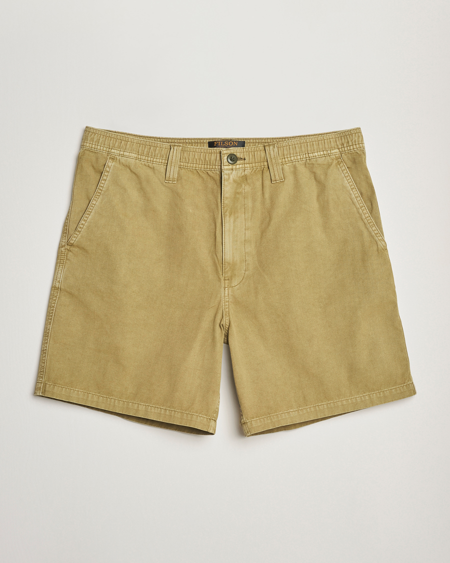 Filson Oakville Canvas Shorts Slate Olive at CareOfCarl.com
