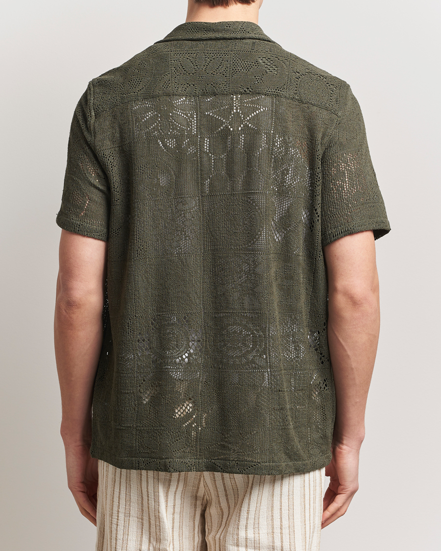 Men | Shirts | LES DEUX | Hector Lace Short Sleeve Shirt Green
