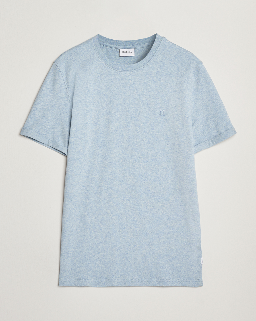 Men | T-Shirts | LES DEUX | Nørregaard Tonal T-Shirt Xenon Blue Melange