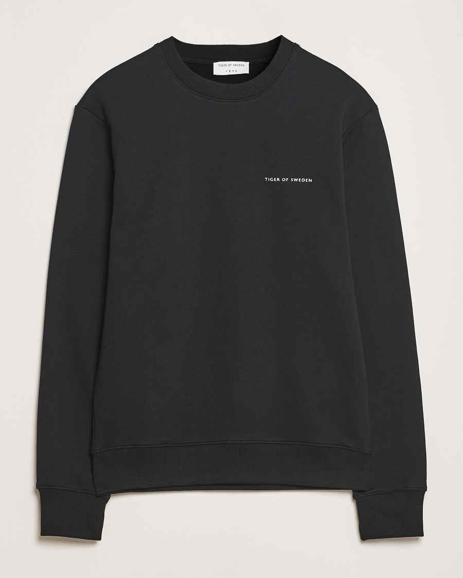 Men | Sweaters & Knitwear | Tiger of Sweden | Emerson Crew Neck Sweatshirt Black