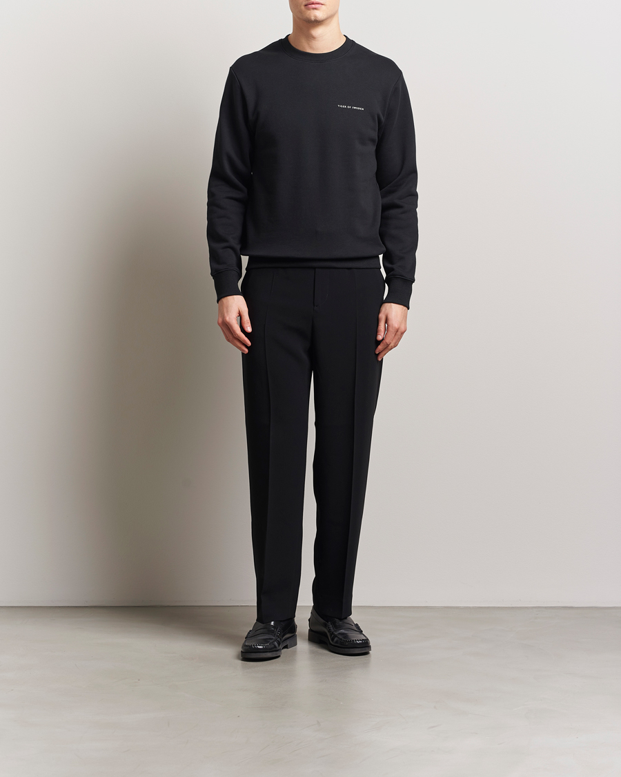 Men | Sweaters & Knitwear | Tiger of Sweden | Emerson Crew Neck Sweatshirt Black