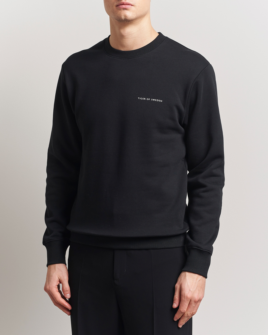Men | Sweaters & Knitwear | Tiger of Sweden | Emerson Crew Neck Sweatshirt Black