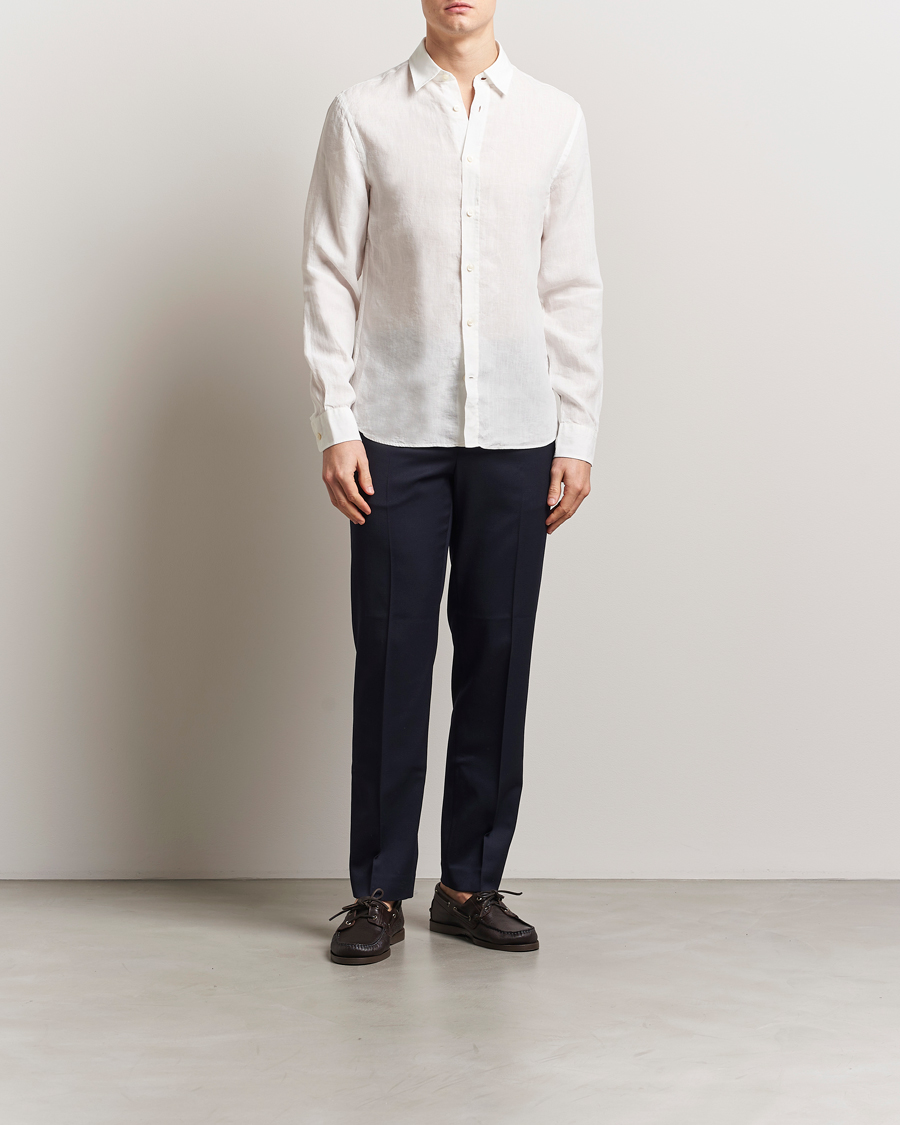 Men | Shirts | Tiger of Sweden | Spenser Linen Shirt Off White