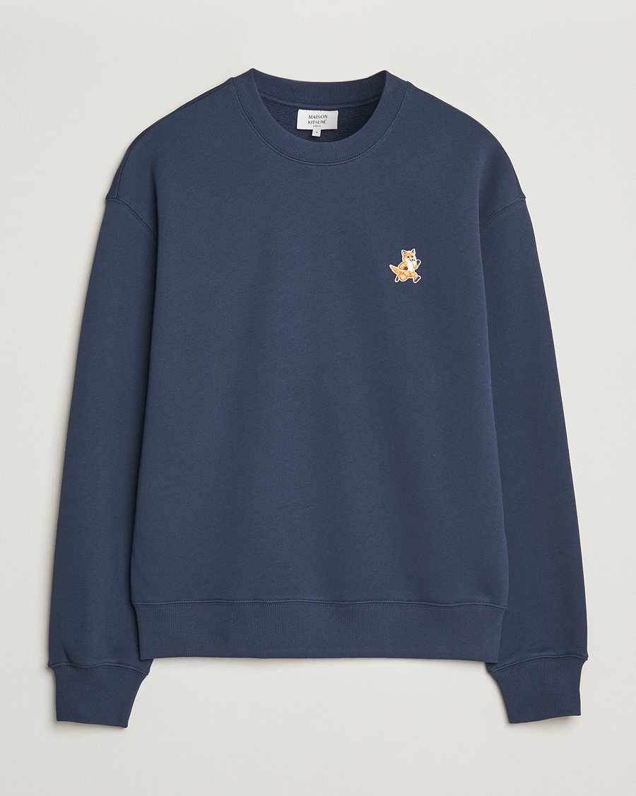 Maison Kitsuné Speedy Fox Sweatshirt Ink Blue at CareOfCarl.com