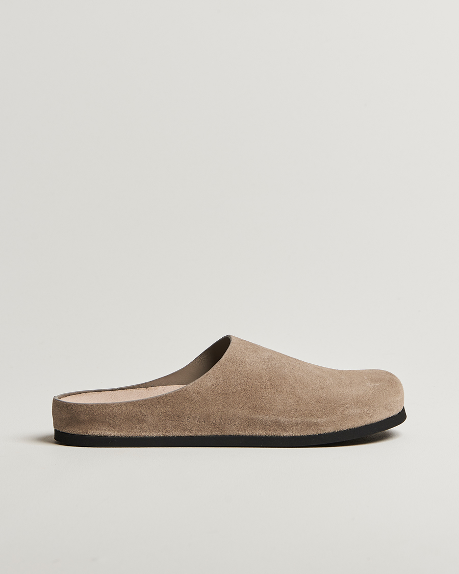 Men | Common Projects Suede Clog Taupe | Common Projects | Suede Clog Taupe