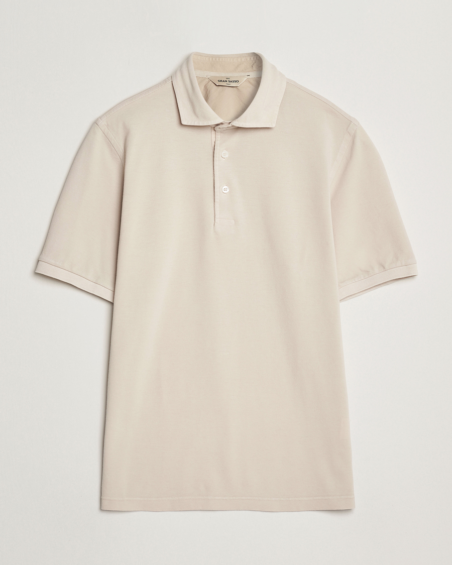 Men | Polo Shirts | Gran Sasso | Washed Polo Beige Melange