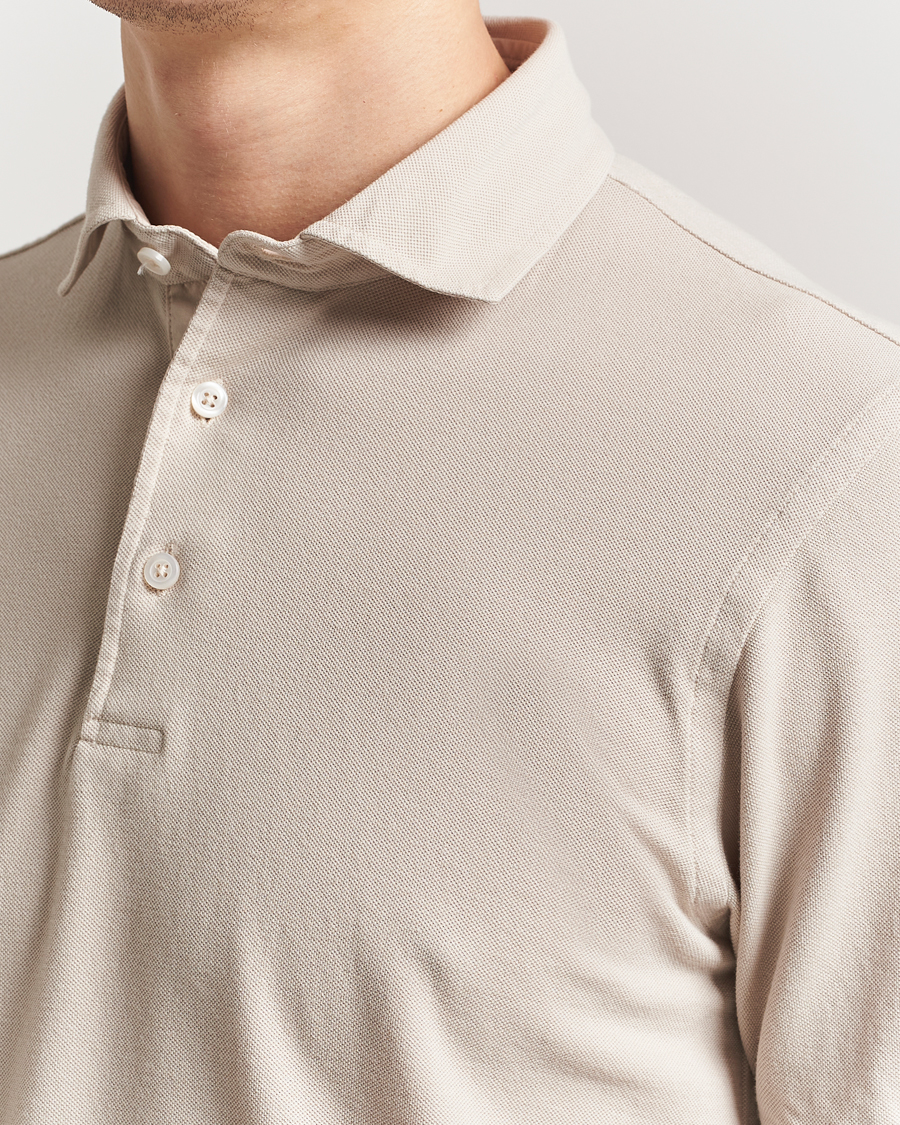 Men | Polo Shirts | Gran Sasso | Washed Polo Beige Melange