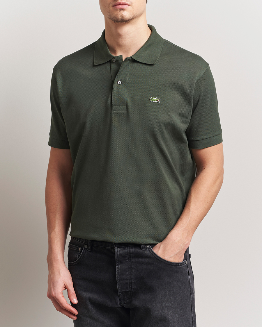 クラシック Islensk Pjodlog Lacoste Original Polo Piké Squadron Green at CareOfCarl.com