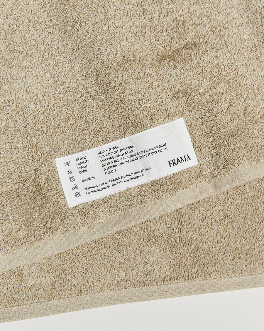 Men | Fabrics | Frama | Heavy Hand Towel 50x80cm Sage Green