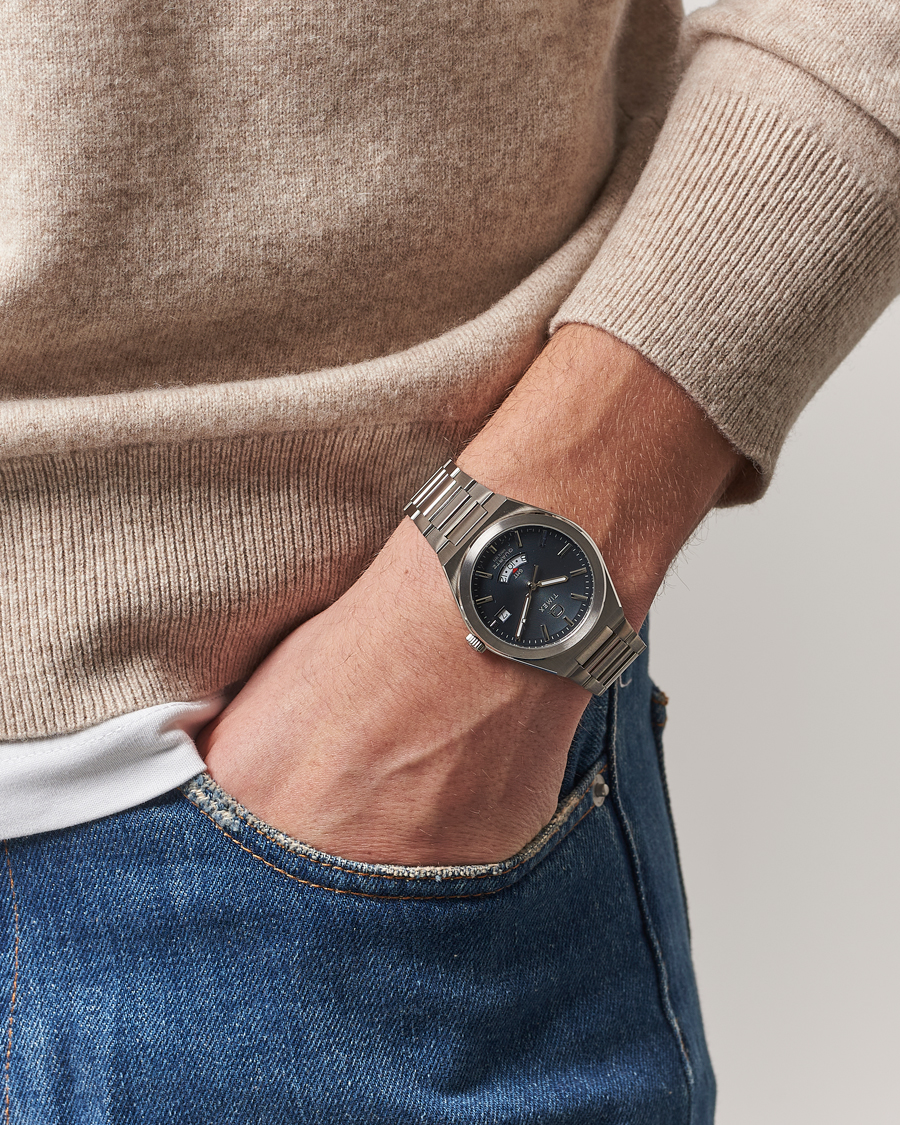 Timex Q Timex Continental GMT Stainless Steel 39mm Black Dial at
