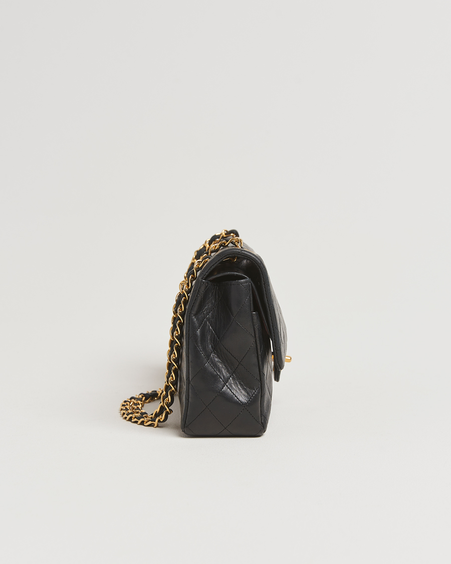 Men | Chanel Pre-Owned Classic Medium Double Flap Bag Lambskin Black | Chanel Pre-Owned | Classic Medium Double Flap Bag Lambskin Black