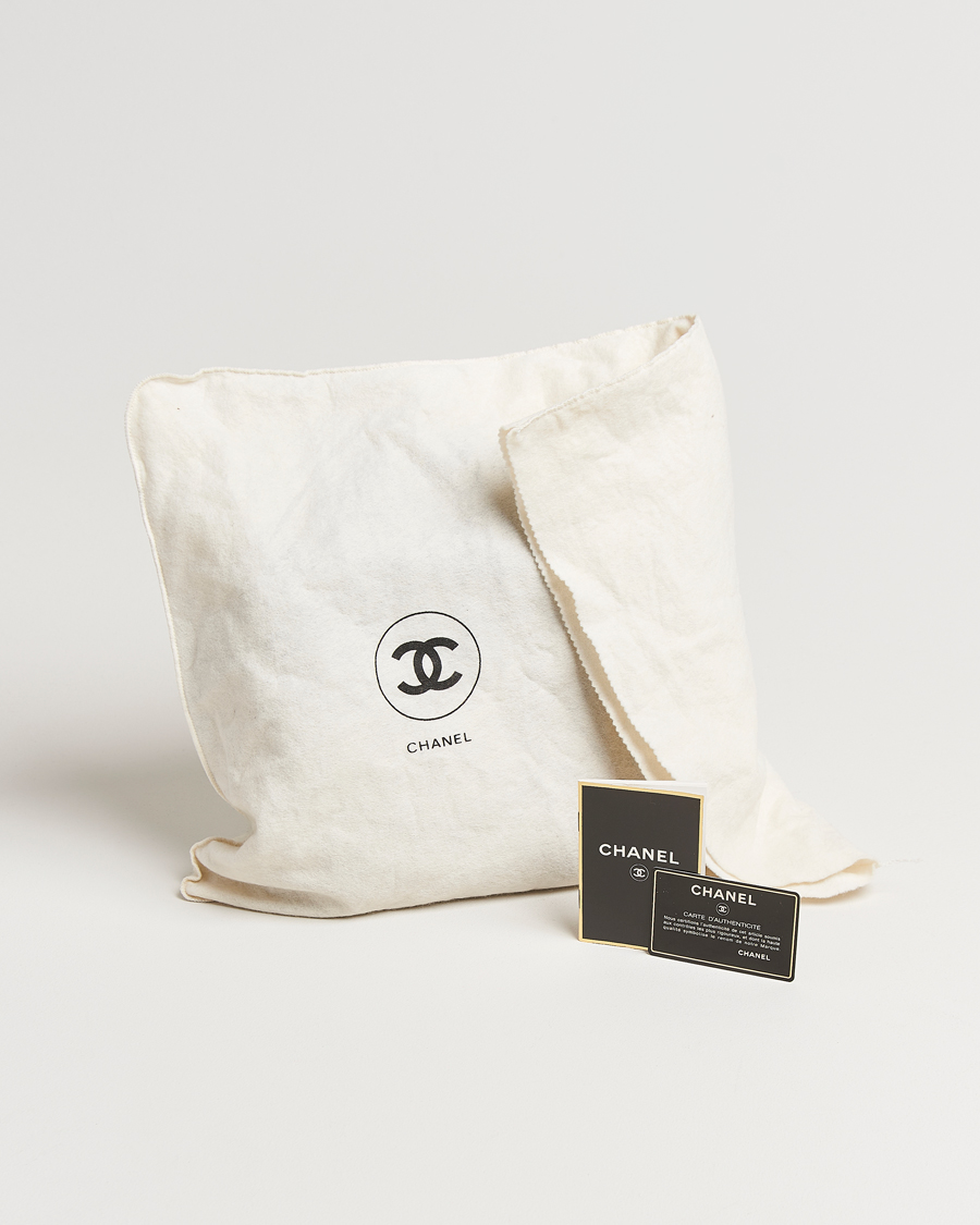 Men | Chanel Pre-Owned Classic Flap Bag Deca Squared Lambskin Black | Chanel Pre-Owned | Classic Flap Bag Deca Squared Lambskin Black