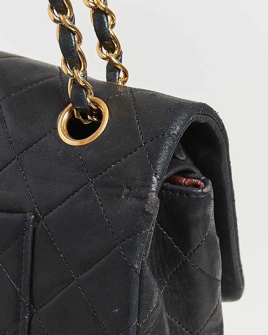 Men | Chanel Pre-Owned Classic Medium Double Flap Bag Lambskin Black  | Chanel Pre-Owned | Classic Medium Double Flap Bag Lambskin Black 