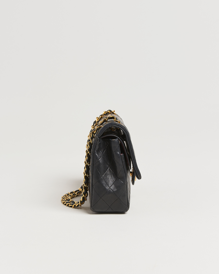 Men | Chanel Pre-Owned Classic Medium Double Flap Bag Lambskin Black  | Chanel Pre-Owned | Classic Medium Double Flap Bag Lambskin Black 