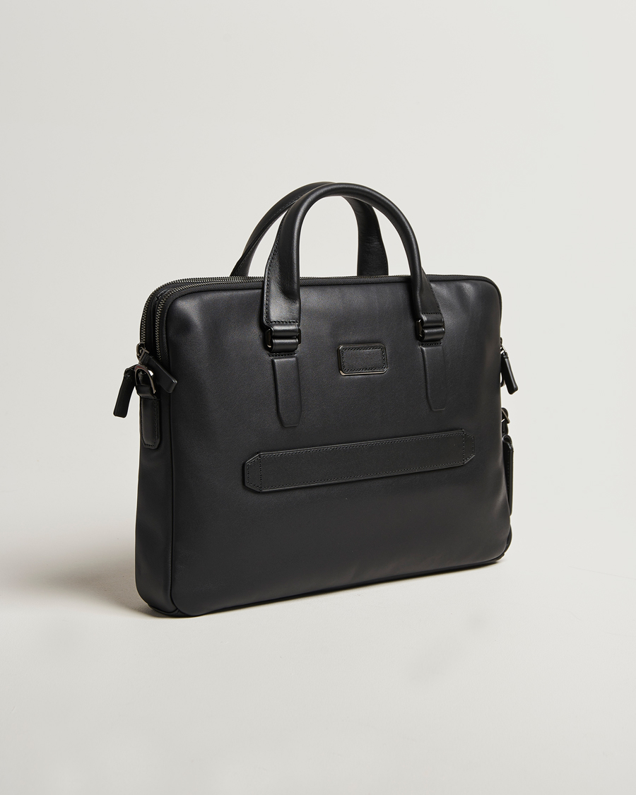 TUMI Harrison Sycamore Slim Leather Brief Black at CareOfCarl.com