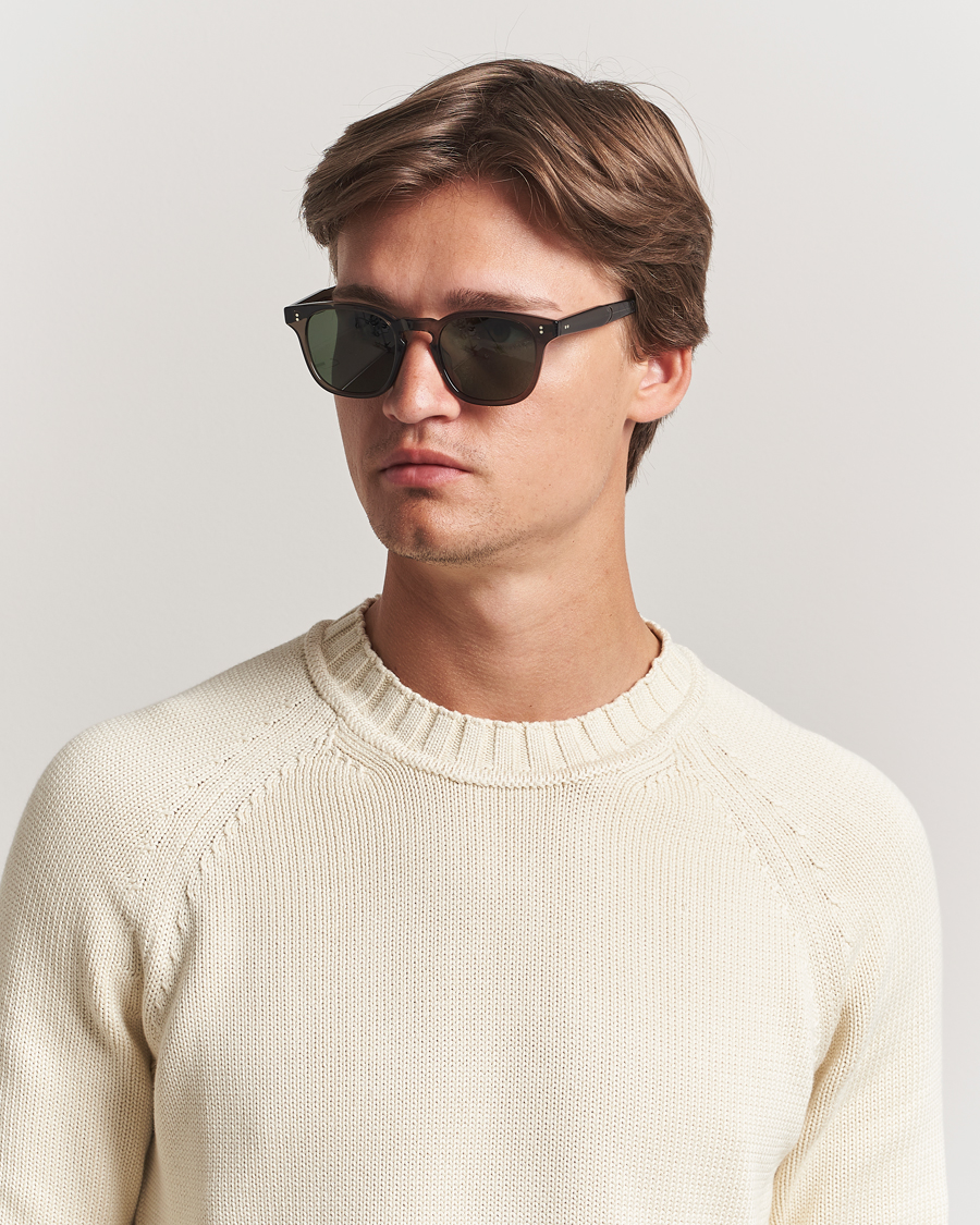 Men | Sunglasses | Garrett Leight | Ace II 49 Sunglasses Black Glass