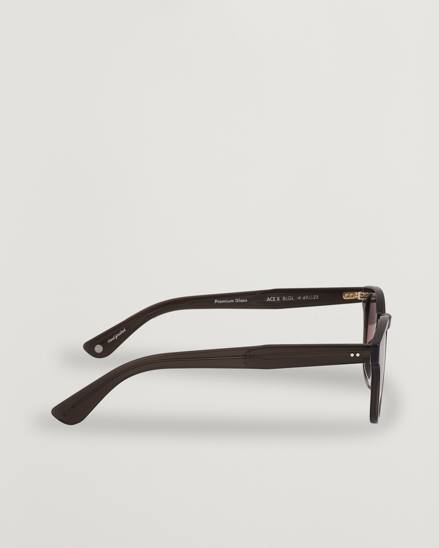 Men | Sunglasses | Garrett Leight | Ace II 49 Sunglasses Black Glass