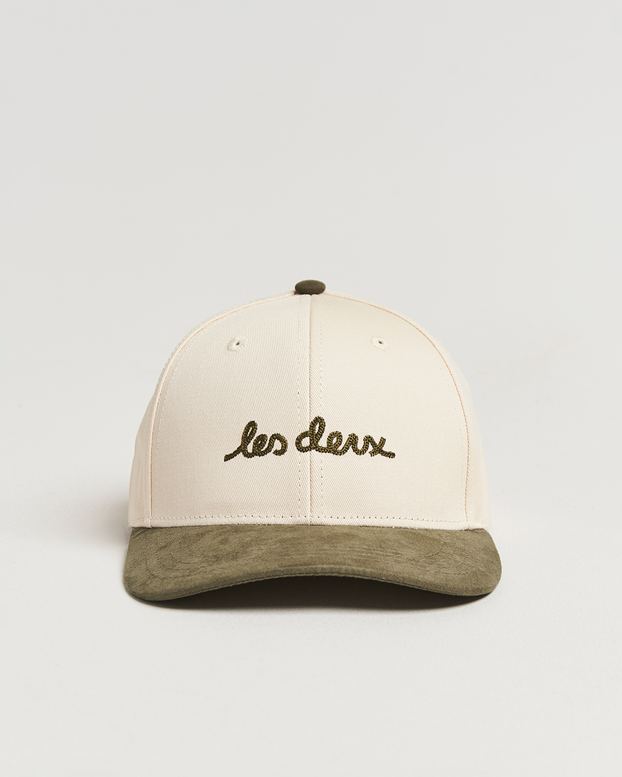 Men | Les Deux Brad Contrast Suede Baseball Cap Ivory | LES DEUX | Brad Contrast Suede Baseball Cap Ivory