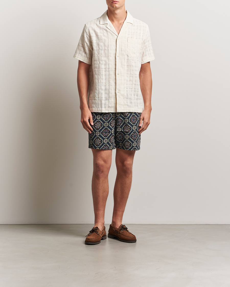 Men | Shirts | LES DEUX | Lesley Slub Short Sleeve Shirt Ivory